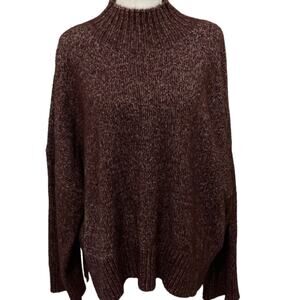 1.State Marled Knit Sweater in Vintage Rouge NEW Relaxed Fit size XL
